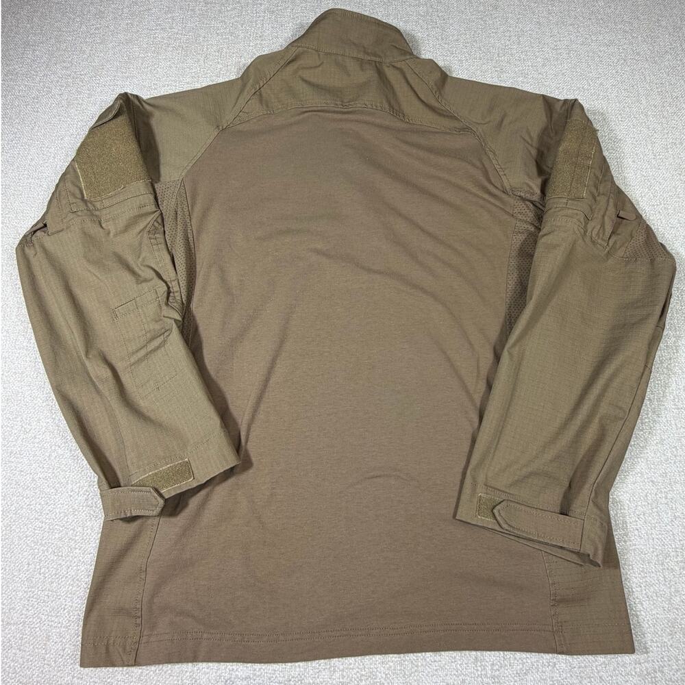 CQR Men Tan XL 1/4 Zip Long Sleeve Tactical Pullover Performance Outdoor Wear - Picture 2 of 9